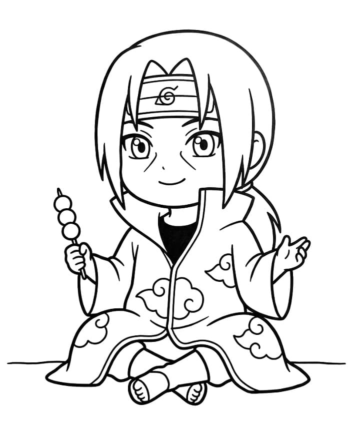 Itachi gratis bilde fargelegging