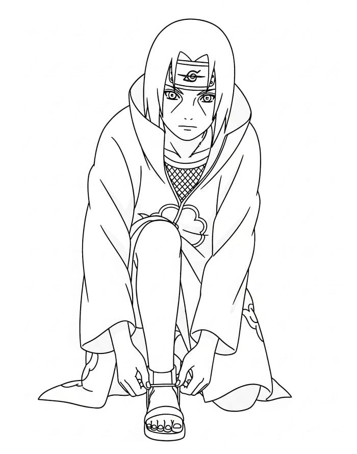 Itachi gratis utskriftbar fargelegging