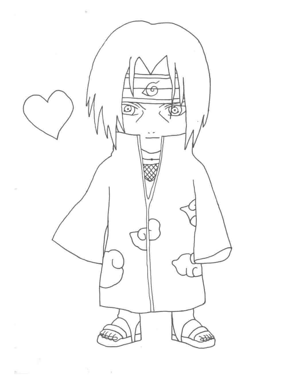 Itachi i Anime Naruto fargelegging