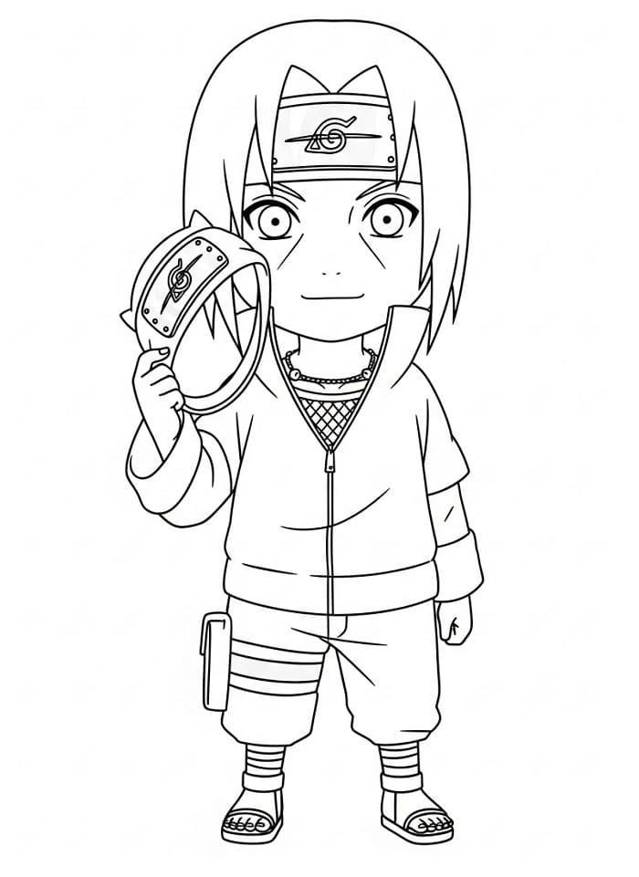 Itachi utskriftbar for barn fargelegging
