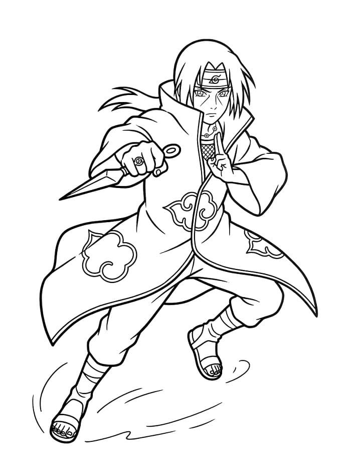 Itachi utskriftbart bilde fargelegging