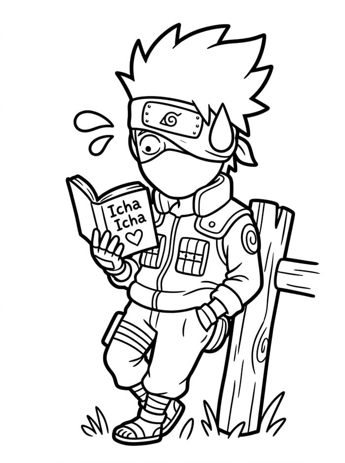 Kakashi å skrive ut fargelegging