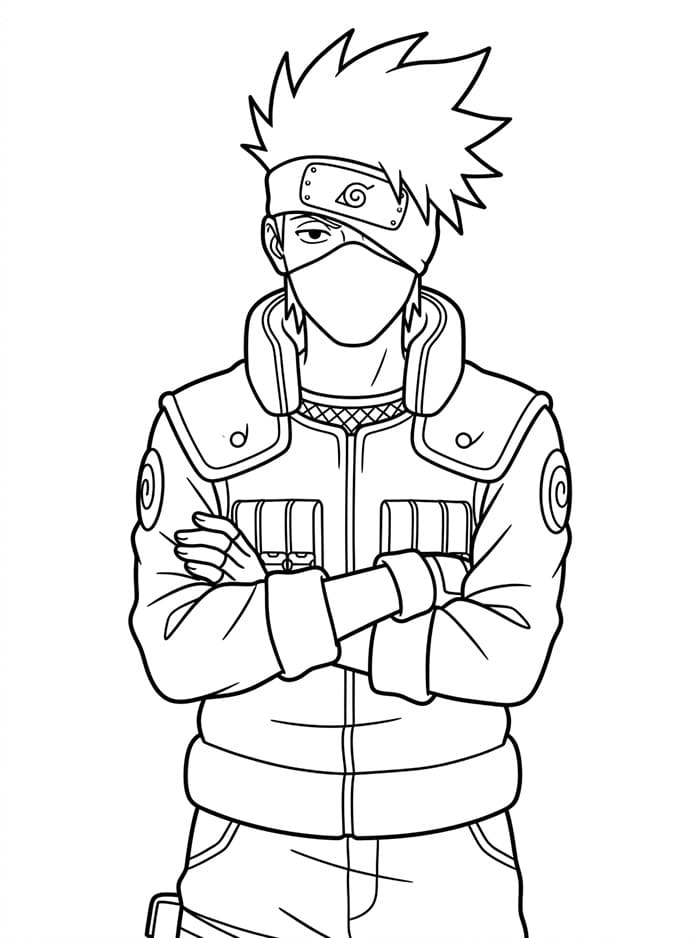 Kakashi fra Anime Naruto fargelegging