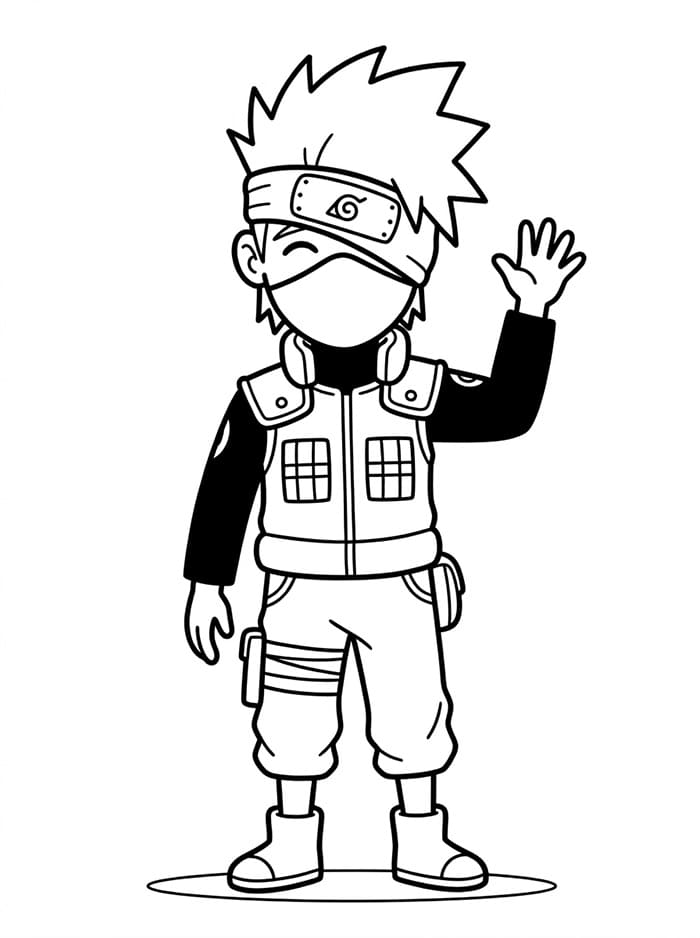 Kakashi utskriftbar fargelegging