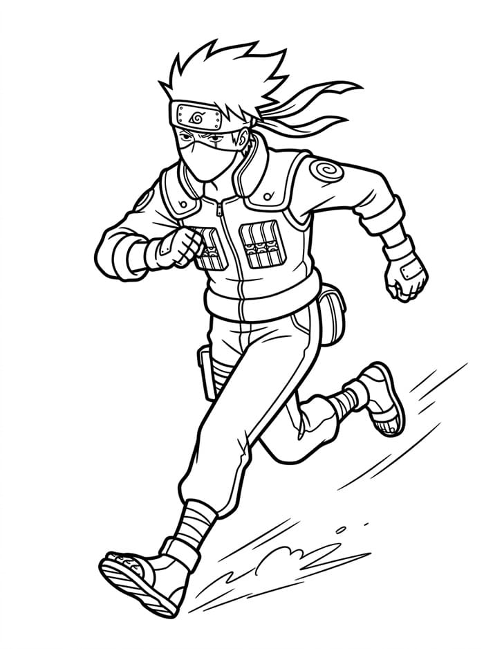 Kakashi utskriftbart bilde fargelegging