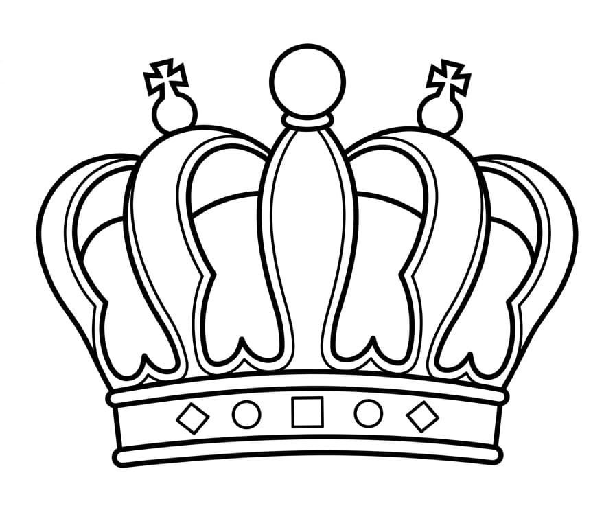 Krone gratis utskriftbar fargelegging