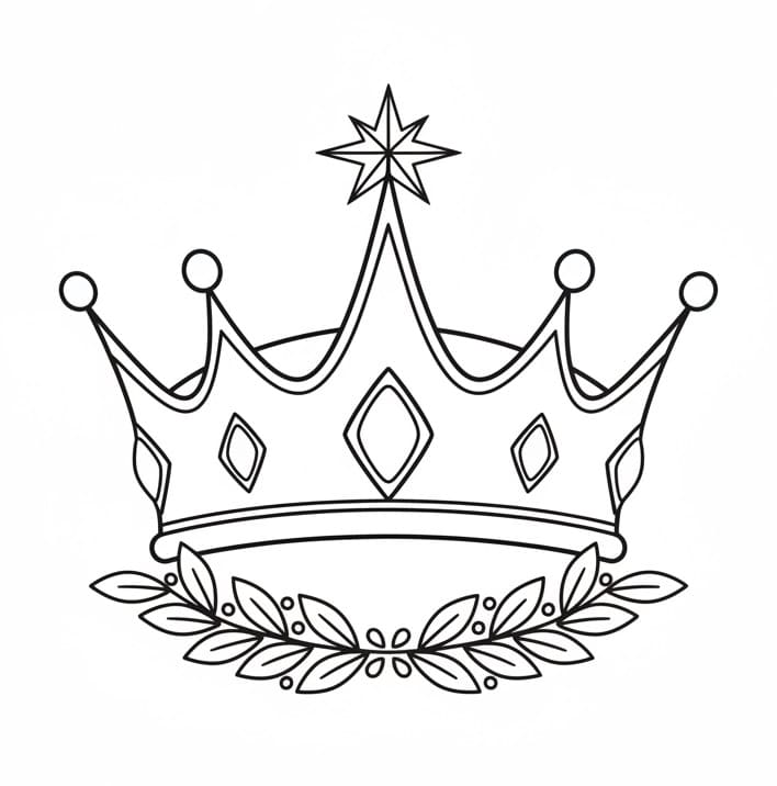 Krone utskriftbar for barn fargelegging