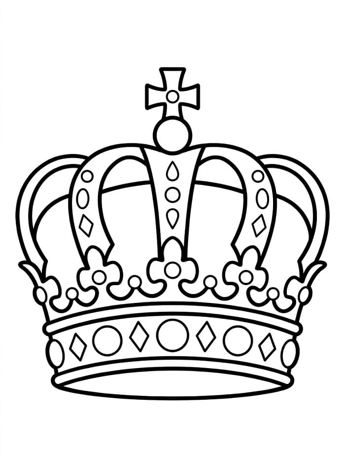 Krone utskriftbar fargelegging