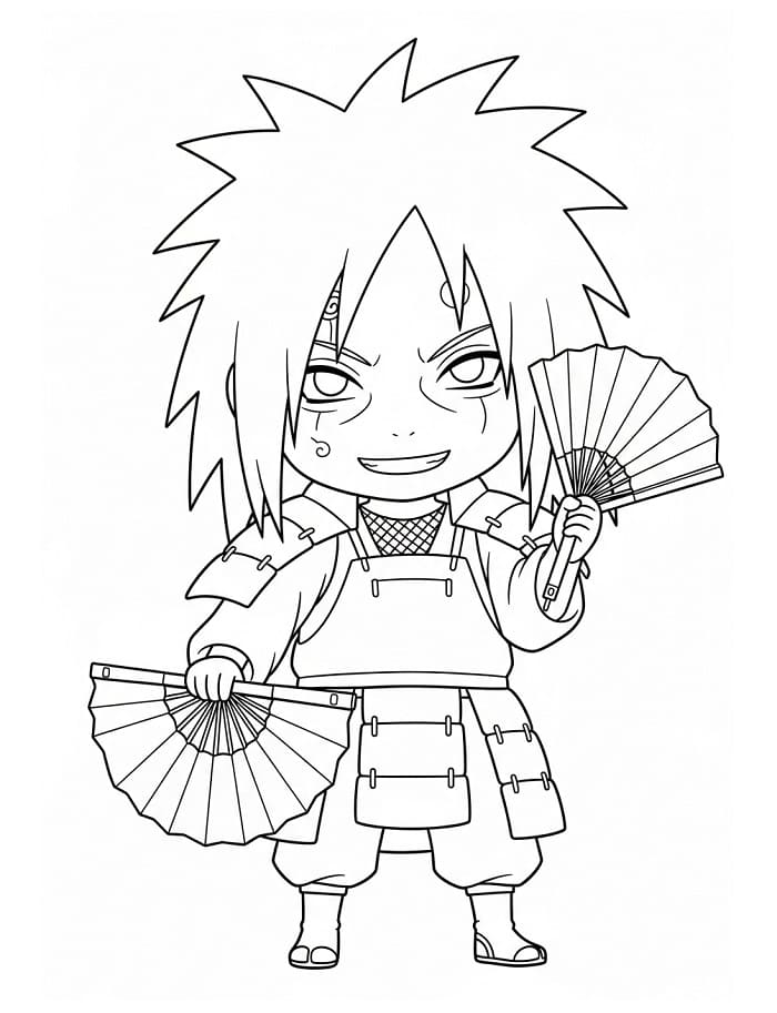 Madara fra Anime Naruto fargelegging