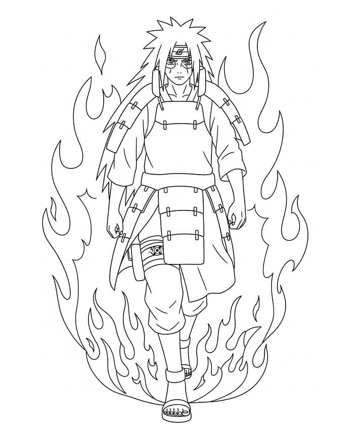 Madara i Anime Naruto fargelegging