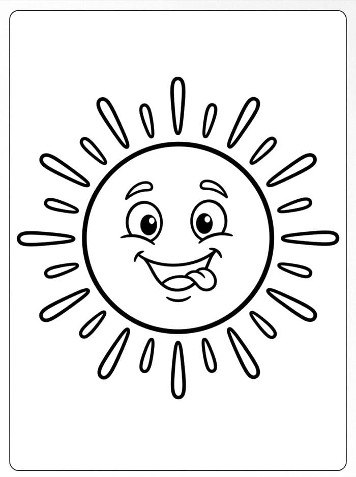 Morsom sol fargelegging