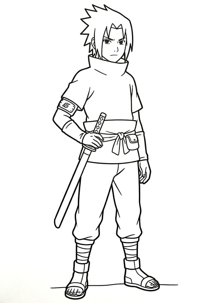 Sasuke å skrive ut fargelegging