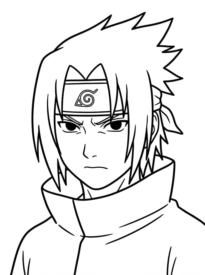 Sasuke ansikt fargelegging