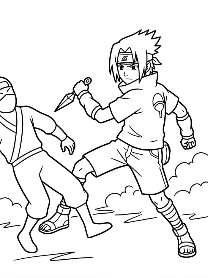 Sasuke bilde fargelegging