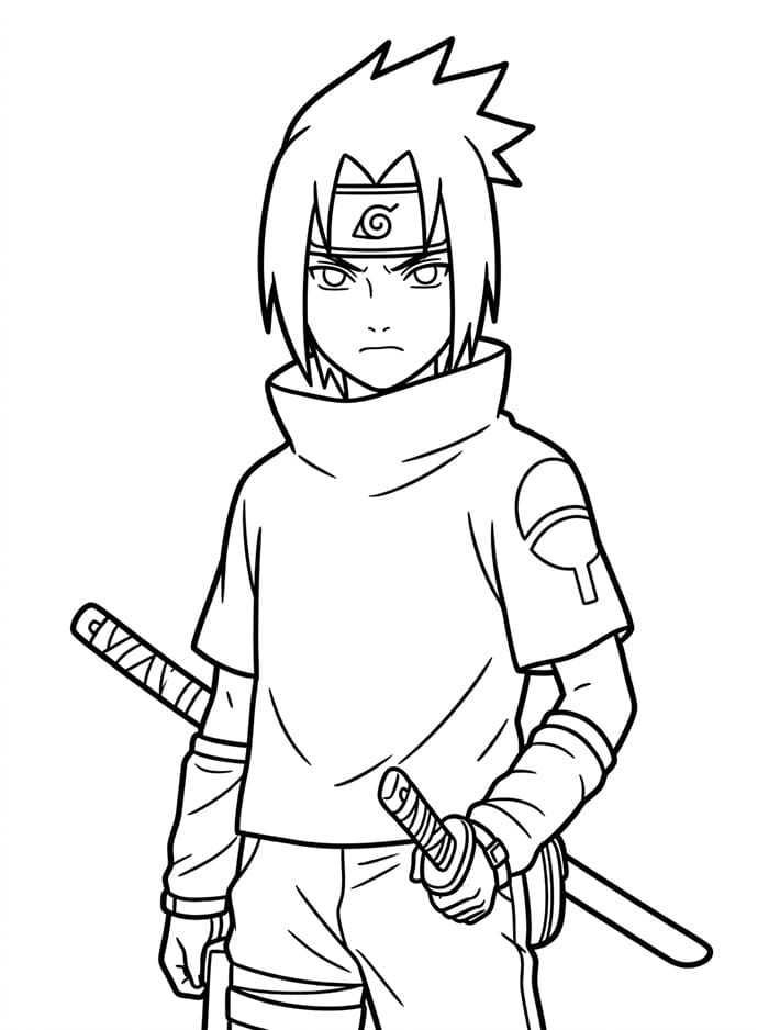 Sasuke er kul fargelegging