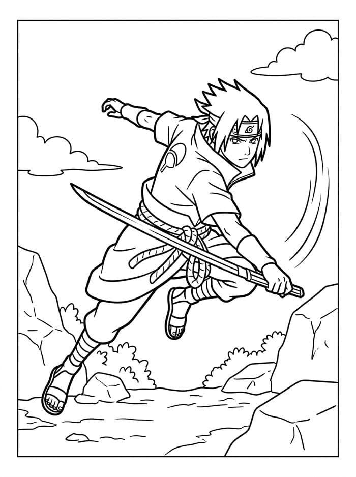 Sasuke for barn fargelegging