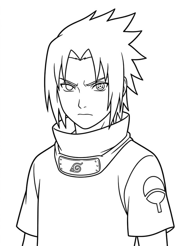 Sasuke fra Naruto fargelegging