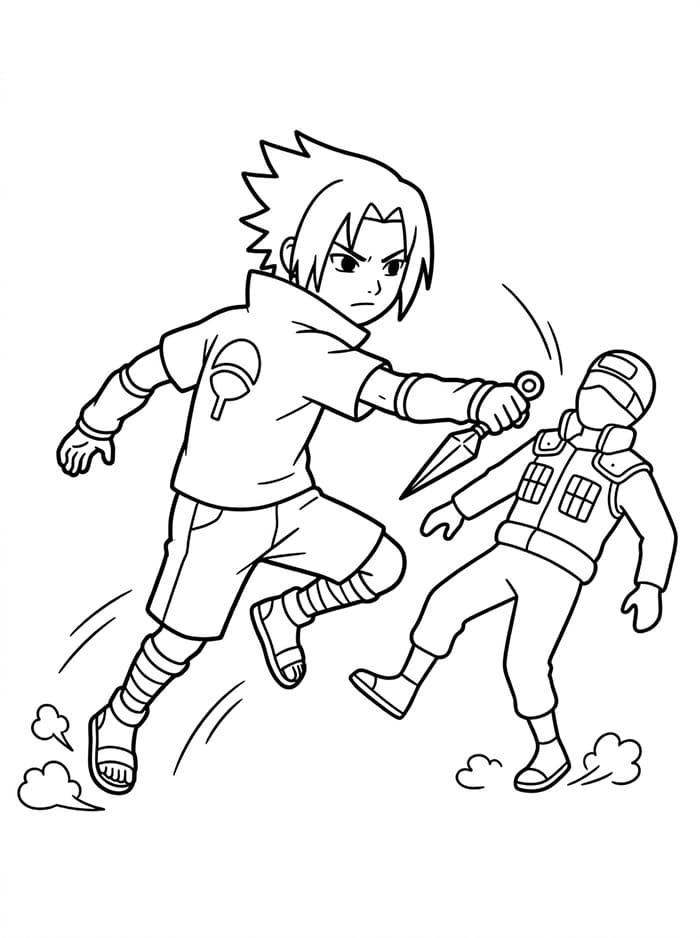 Sasuke gratis for barn fargelegging