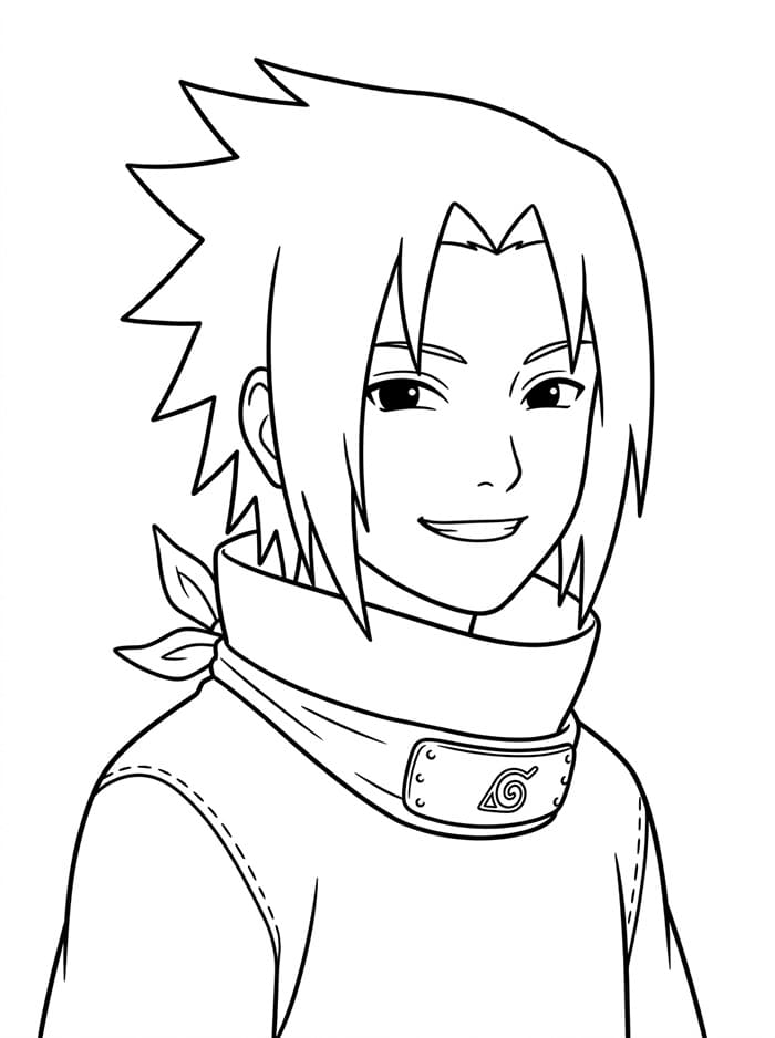 Sasuke i Anime Naruto fargelegging
