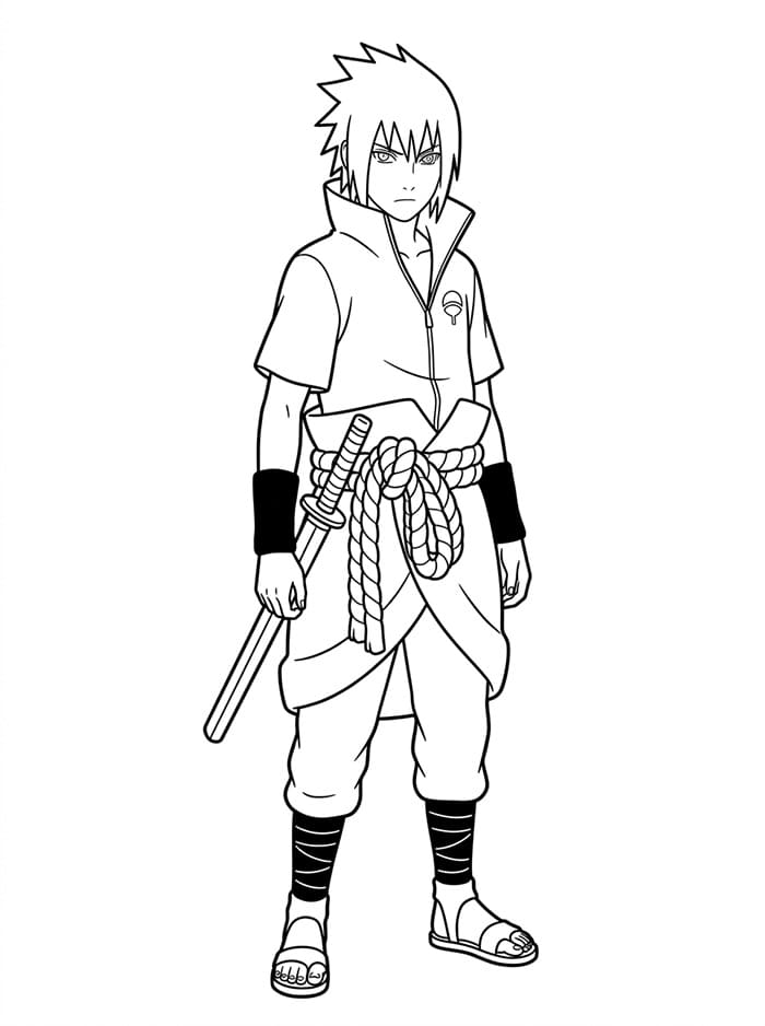 Sasuke utskriftbar fargelegging