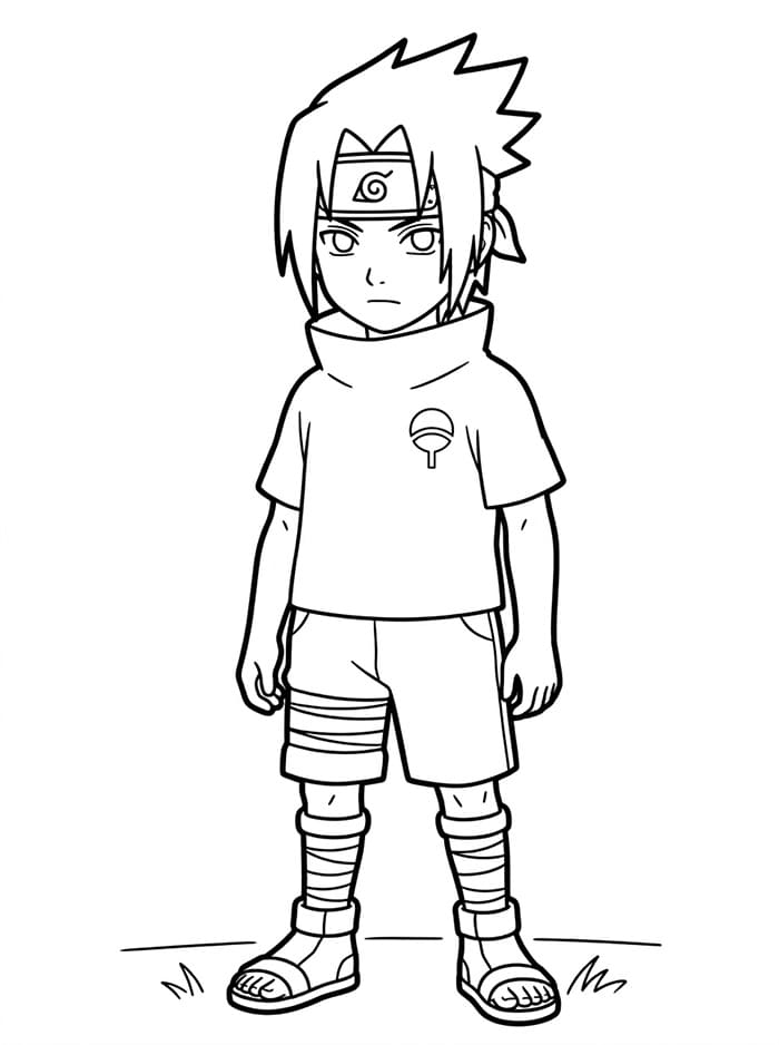 Sasuke utskriftbart bilde fargelegging