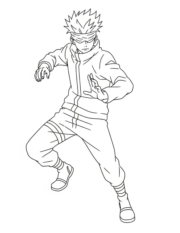 Satoru Gojo for barn fargelegging