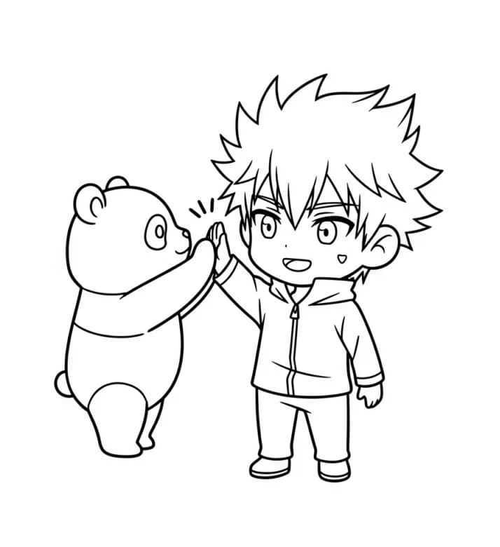 Satoru Gojo fra animeen Jujutsu Kaisen fargelegging