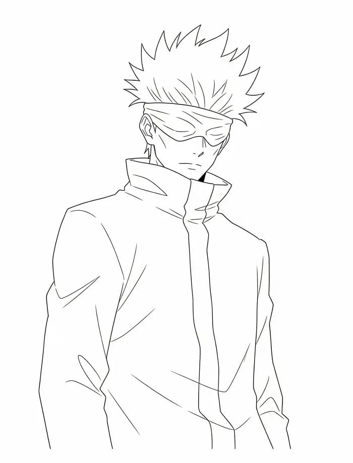 Satoru Gojo i Jujutsu Kaisen fargelegging