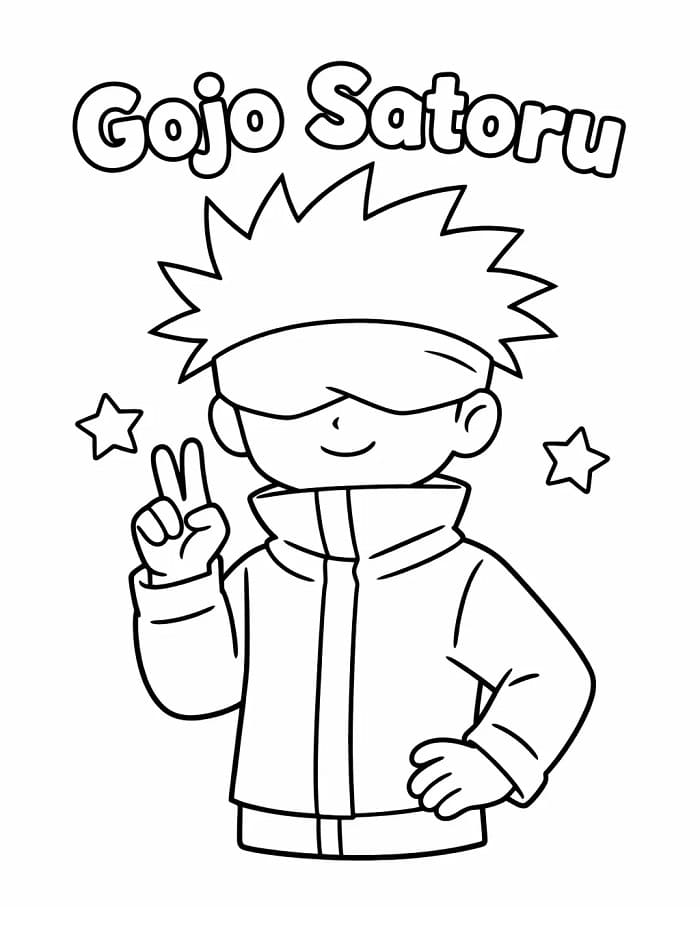 Satoru Gojo i action fargelegging