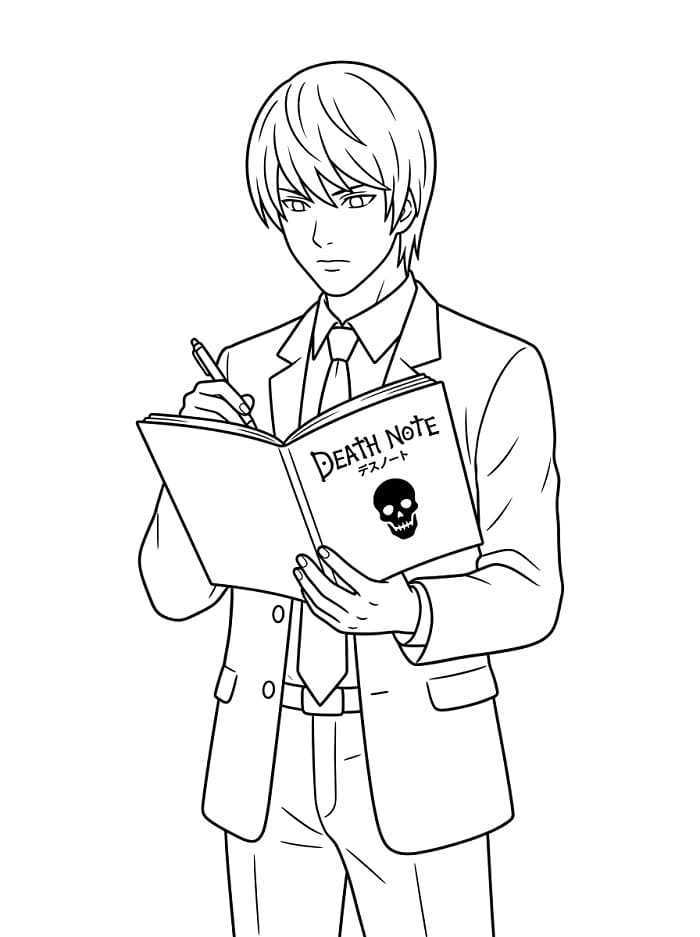 Skriv ut Death Note fargelegging