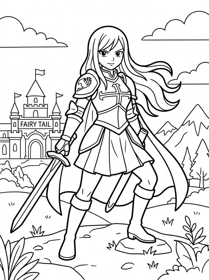 Skriv ut Fairy Tail fargelegging
