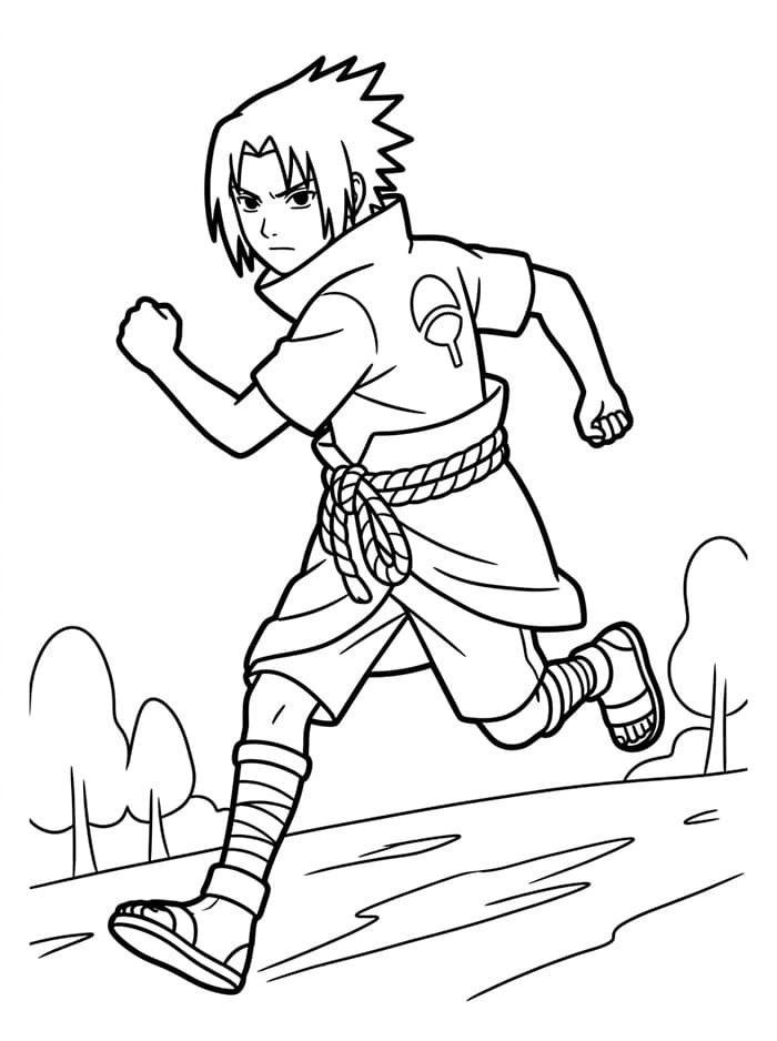 Skriv ut Sasuke fargelegging