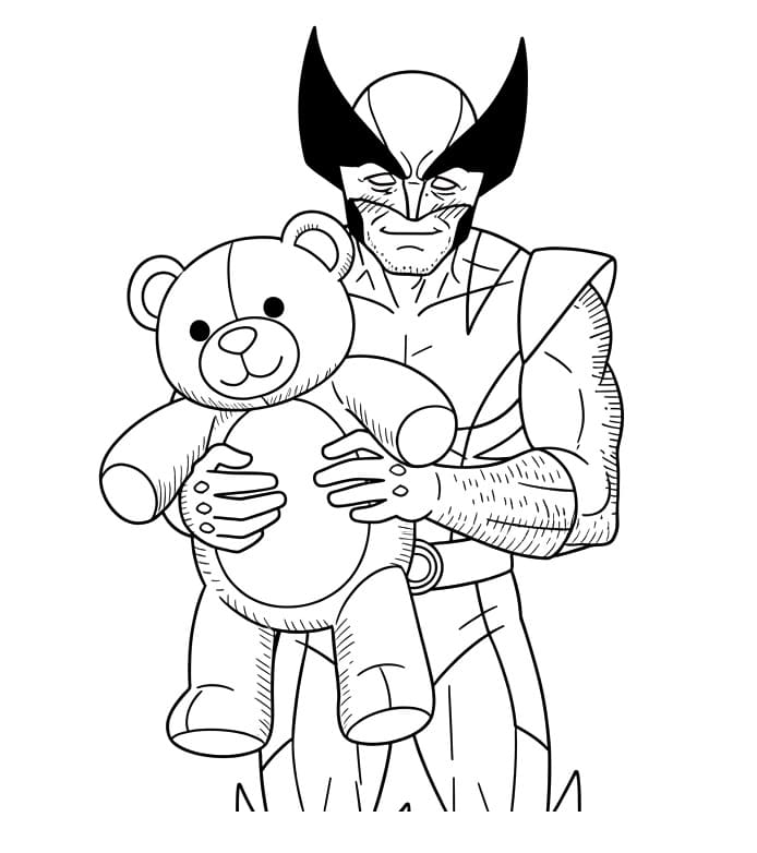 Skriv ut Wolverine fargelegging