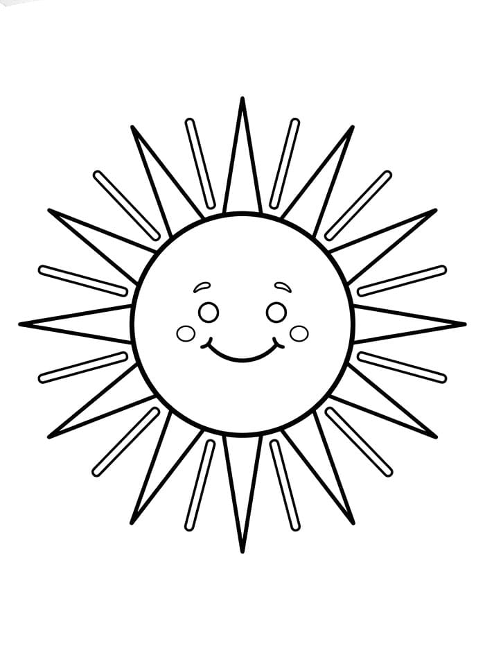 Skriv ut sol fargelegging