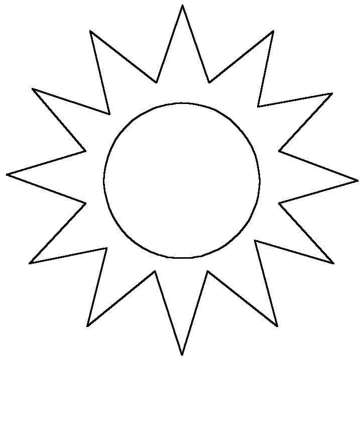 Sol gratis bilde fargelegging