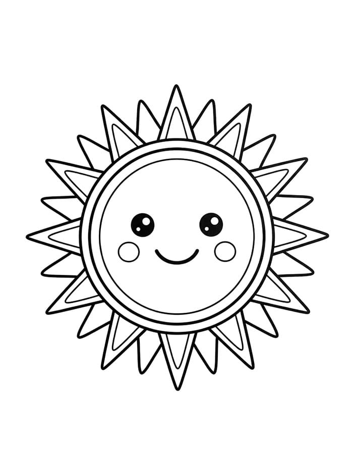 Sol gratis utskriftbar fargelegging