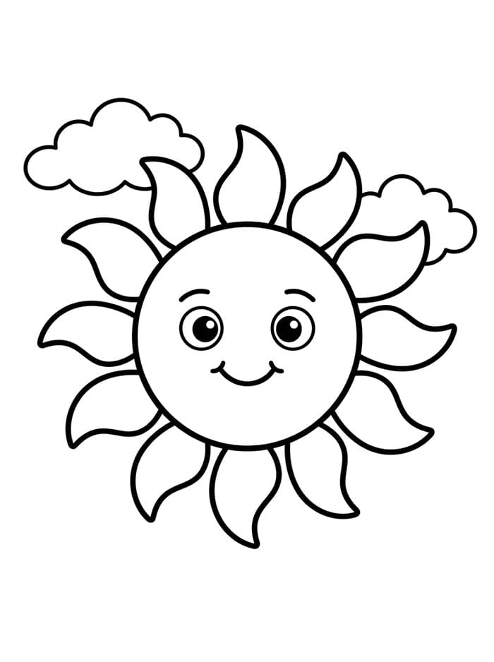Sol utskriftbar fargelegging