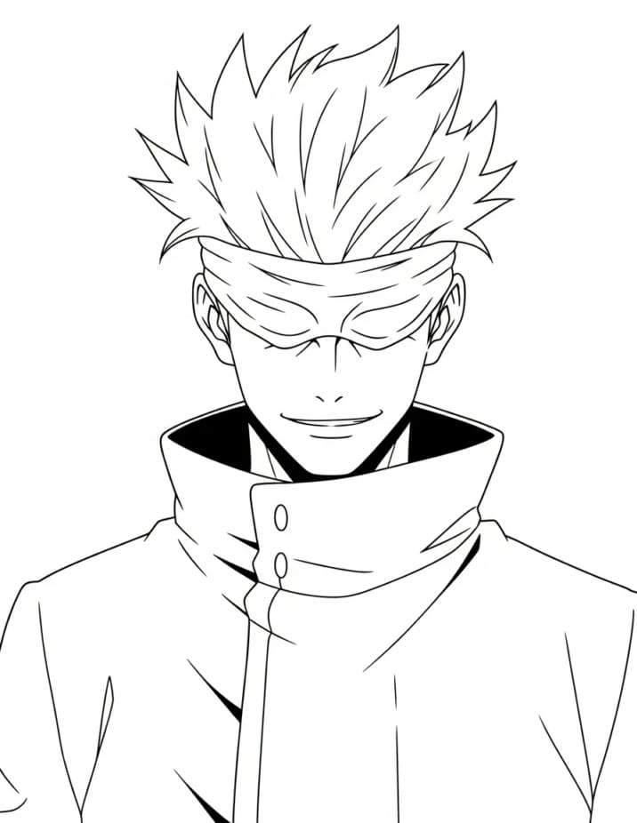 Sterk Satoru Gojo fargelegging