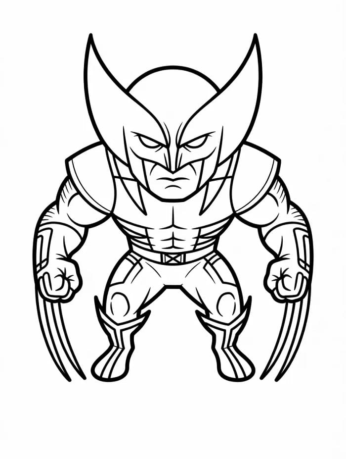Superhelt Wolverine fargelegging
