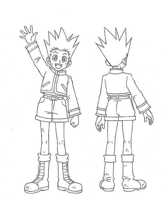 Tegneserie Hunter x Hunter fargelegging