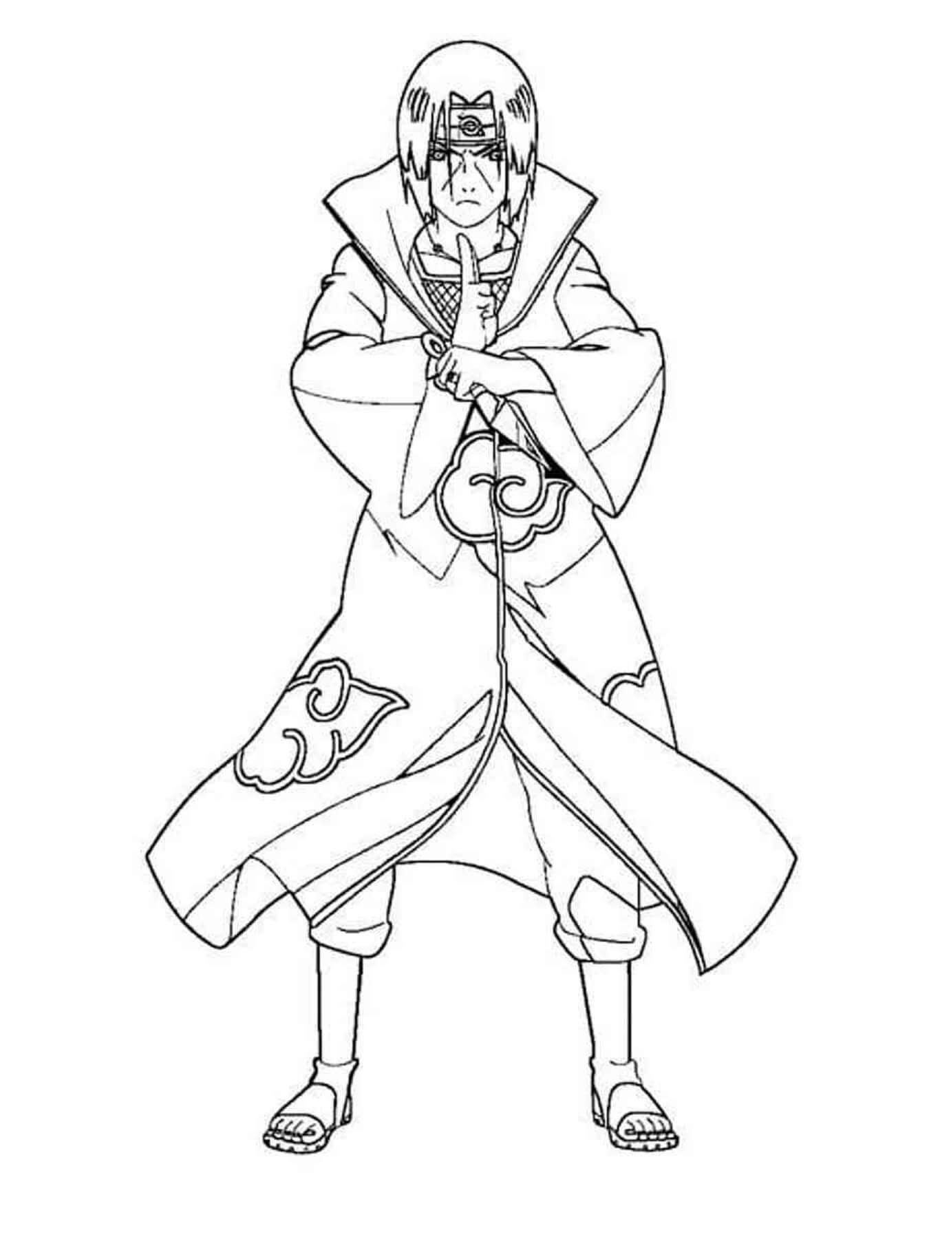 Tegneserie Itachi fargelegging