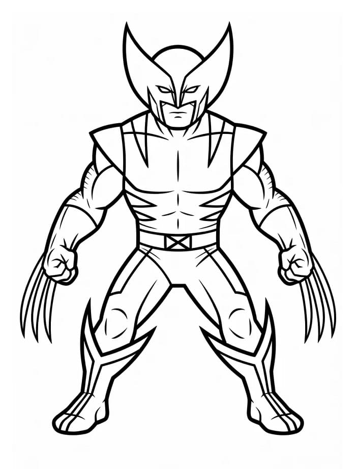 Tegneserie Wolverine fargelegging