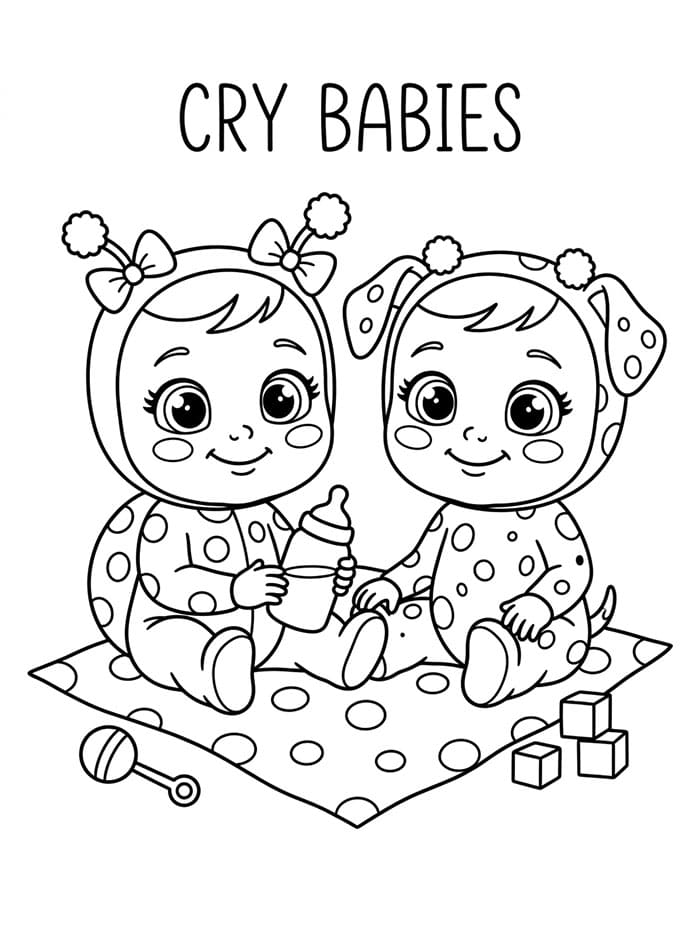Utrolig Cry Babies fargelegging