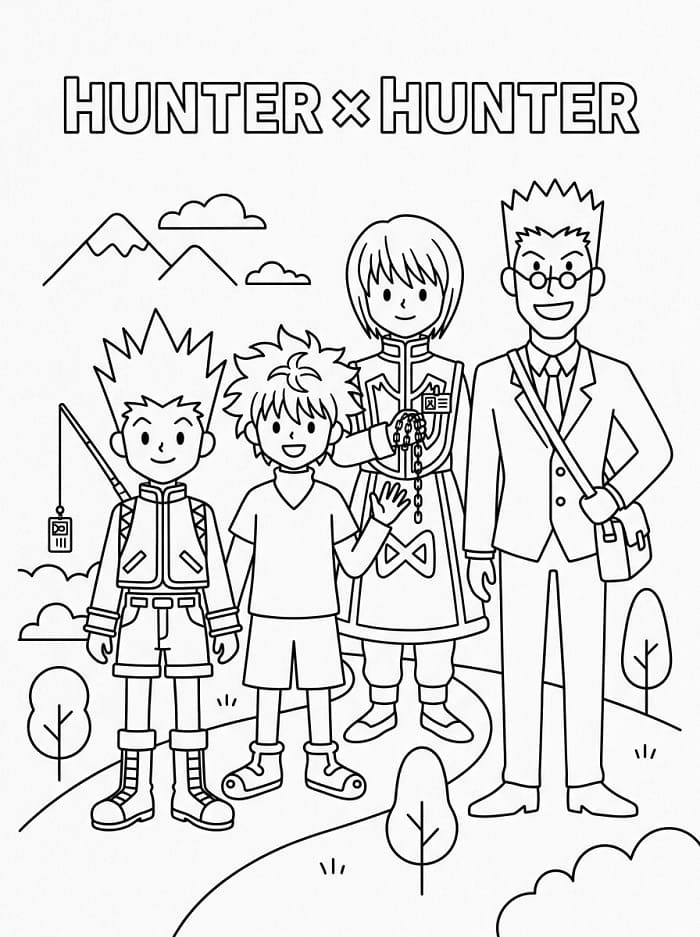 Utrolig Hunter x Hunter fargelegging