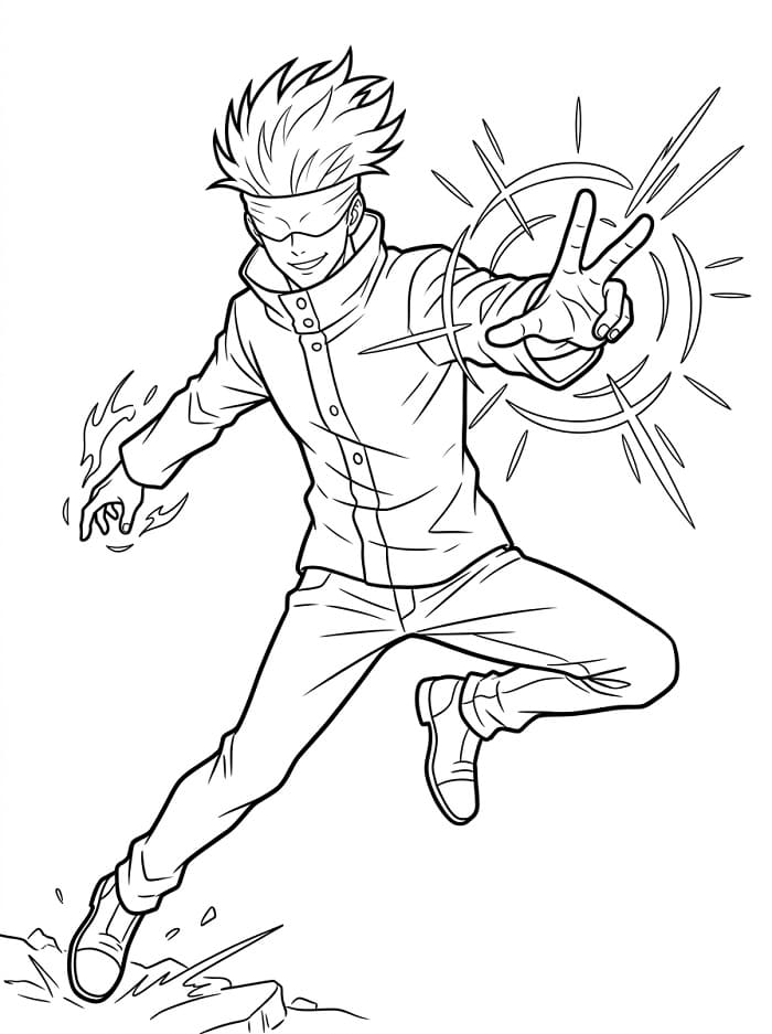 Utrolig Satoru Gojo fargelegging