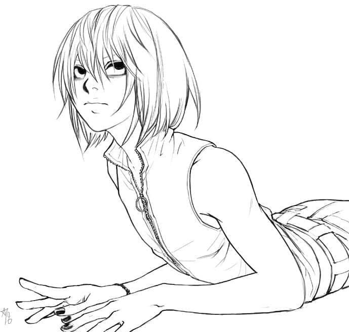Utskriftbar Death Note uten kostnad fargelegging