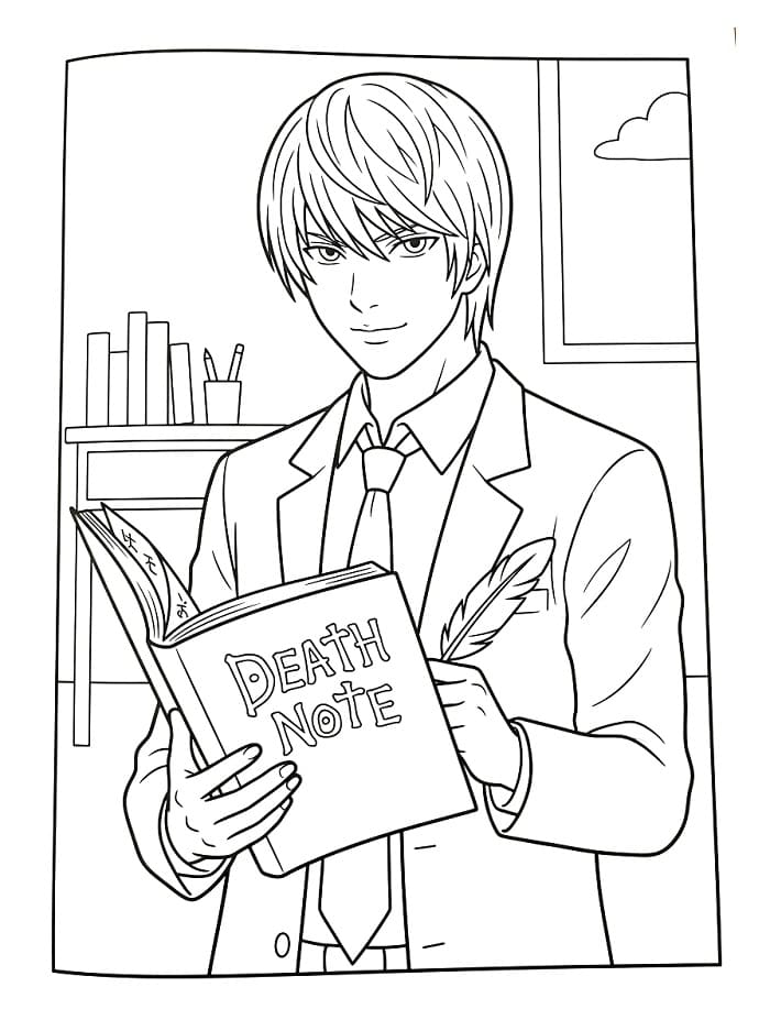Utskriftbar Death Note fargelegging