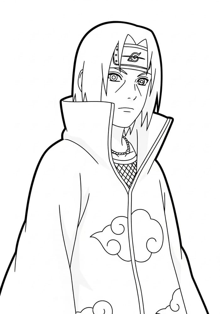 Utskriftbar Itachi fargelegging