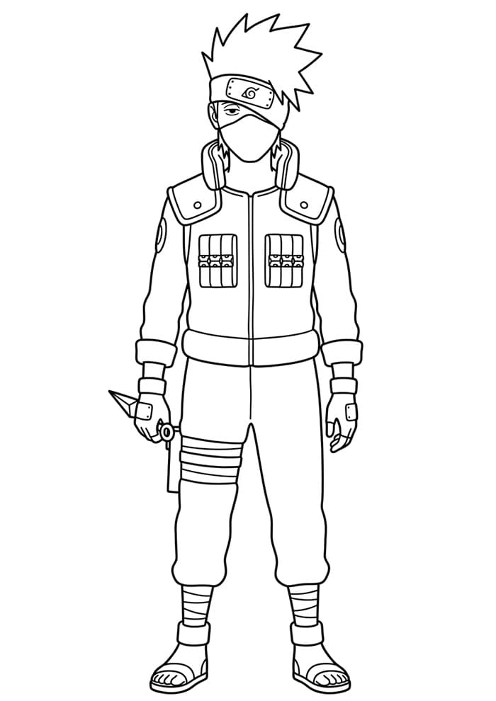 Utskriftbar Kakashi uten kostnad fargelegging