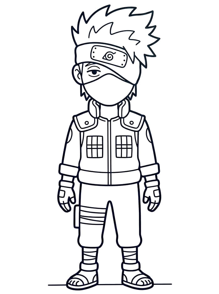 Utskriftbar Kakashi fargelegging